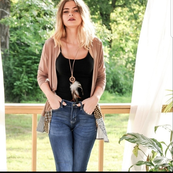 RELISTED HP! Papermoon Mocha patchwork cardigan - Picture 3 of 6